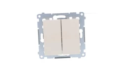 Simon 54 Przycisk podwójny zwierny, szybkozłącza, kremowy 2Z DP2.01/41