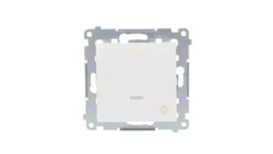 Simon 54 Przycisk /światło/ z podświetleniem, szybkozłącza, biały DS1L.01/11