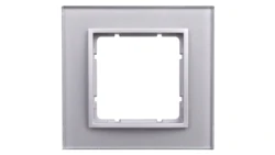 Berker B.7 Ramka pojedyncza szklana aluminiowa 10116414