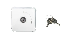 Simon Basic Łącznik jednobiegunowy z kluczem dwupozycyjnym biały BMW1K.01/11
