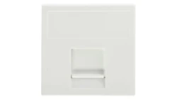 Simon Connect Płytka K45 gniazda teleinformatycznego pojedynczego 1xRJ płaska z przesłoną czysta biel K76/9