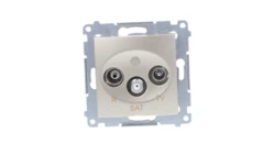 Simon 54 Gniazdo antenowe RD/TV/SAT przelotowe złoty mat DASP.01/44