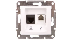 Sedna Gniazdo białe RJ11/RJ45 6 SDN5200121