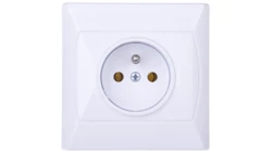 AKCENT Gniazdo pojedyncze z/u białe GP-1AZ/00