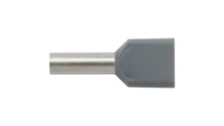 Końcówka tulejkowa izolowana HI 2X4/12 szara E08KH-02020102101 /100szt./