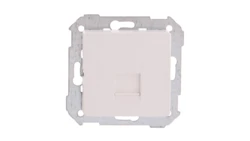 Simon 82 Pokrywa gniazda komputerowego pojedynczego RJ45 płaska z adapterem o przesłoną biała 82005-30