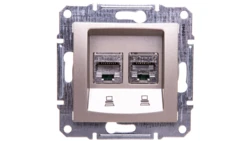 Sedna Gniazdo satyna 2xRJ45 5e FTP SDN4600168