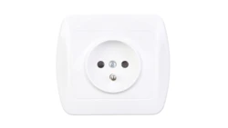 Simon Akord Gniazdo pojedyncze z/u 16A IP20 z przesłona torów białe AGZ1ze/11