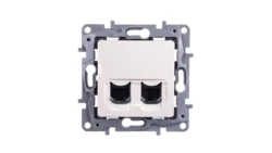 NILOE Gniazdo kremowy podwójne komputeroweRJ45 kat.6 UTP 664874