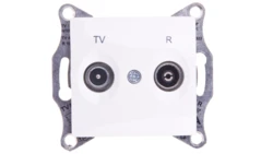 Sedna Gniazdo antenowe kremowy RTV przelotowe SDN3301823