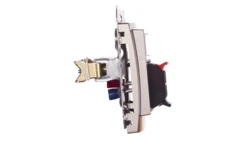 Simon Basic Gniazdo głośnikowe podwójne z polem opisowym satynowe BMGL3.01/29