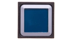 Naped przycisku 25x25mm niebieski bez samopowrotu z podświetleniem Q25LTR-BL/WB 086330