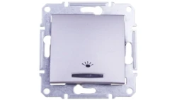 Sedna Przycisk światło z podświetleniem aluminium SDN1800160