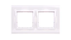 Simon 54 Nature Ramka podwójna szkło BIAŁA PERŁA DRN2/70