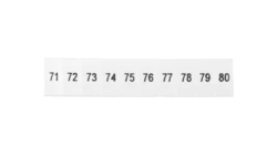 Oznacznik do złącz szynowych, opisówka ZB 5 numerowana od 71-80 kolor biały /10szt./