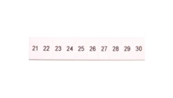 Oznacznik do złącz szynowych, opisówka ZB 5 numerowana od 21-30 kolor biały /10szt./