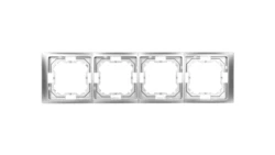 Simon Basic Neos Ramka poczwórna srebrny matowy BMRC4/43