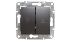 SEDNA Łącznik żaluzjowy 2-biegunowy z blokadą mechaniczną 10A grafitowy SDN1300370