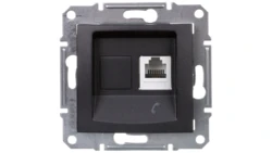 SEDNA Gniazdo telefoniczne pojedyncze RJ11 grafitowe SDN4101170