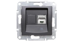 SEDNA Gniazdo komputerowe pojedyncze RJ45 kat.5e FTP grafitowe SDN4500170