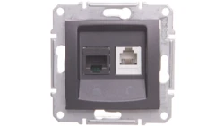 SEDNA Gniazdo teleinformatyczne RJ11 RJ45 kat.6 UTP grafitowe SDN5200170