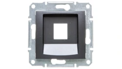 SEDNA Płytka centralna pojedyncza pod wkład komputerowy RJ45 KRONE grafitowa SDN4300370