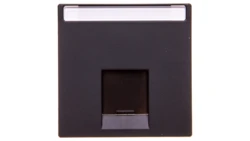 Merten System M Płytka centralna pojedyncza gniazda komputerowego RJ45 antracyt MTN465814