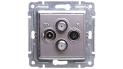 VENA Gniazdo antenowe podwójne TV/SAT aluminium 514078