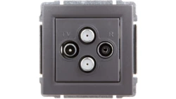 KOS66 Gniazdo antenowe podwójne TV/SAT/SAT grafit 666078