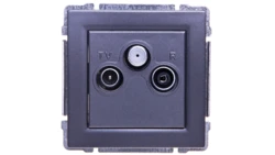 KOS66 Gniazdo antenowe RTV/SAT przelotowe 10dB grafit 666077