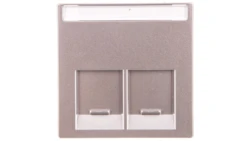 Merten System M Płytka centralna podwójna gniazda komputerowego RJ45 aluminium MTN466560