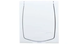 MADERA Gniazdo hermetyczne pojedyncze z/u IP44 klapka biała GNH-1NZ/00/w