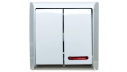 BIS Łącznik świecznikowy z podświetleniem biały ŁN-2BS/00