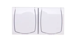 MADERA Gniazdo hermetyczne podwójne z/u Schuko z przesłonami klapka biała GNH-2NSP/00/w