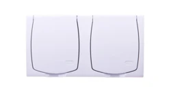 MADERA Gniazdo hermetyczne podwójne z/u IP44 z przesłonami klapka biała GNH-2NZP/00/w