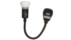 Lampa wtyczkowa z żarówką LED 1W GU10 250V czarna AWA-LW/CZ