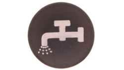 Wkładka przycisku 22mm płaska czarna z piktogramem PŁYN M22-XD-S-X16 218182