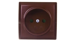 BIS Gniazdo pojedyncze b/u z przesłonami brązowe GN-1BP/24
