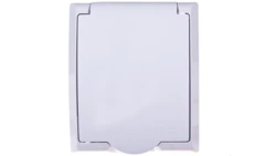 FALA Gniazdo hermetyczne pojedyncze z/u IP44 z przesłonami klapka biała GNH-1HZP/00/w