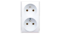 BIS Gniazdo podwójne z/u z niezamiennością faz białe GN-2BC/00