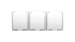 FALA Gniazdo hermetyczne potrójne z/u IP44 klapka biała GNH-3HZ/00/w