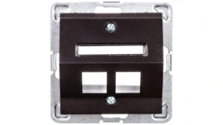 IMPRESJA Obudowa gniazda komputerowego podwójnego skośna antracyt GPK-2YS/p/50