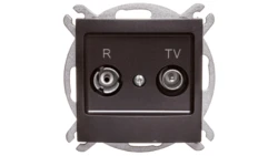 IMPRESJA Gniazdo antenowe RTV zakończeniowe 10dB antracyt GPA-10YPZ/m/50