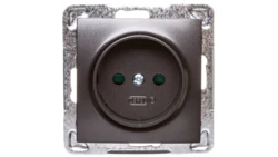 IMPRESJA Gniazdo pojedyncze b/u z przesłonami antracyt GP-1YP/m/50