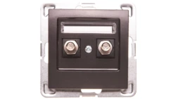 IMPRESJA Gniazdo ekwipotencjalne podwójne antracyt GPE-2Y/m/50