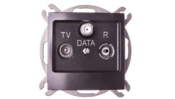 IMPRESJA Gniazdo antenowe RTV DATA antracyt GPA-YD/m/50