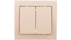 KIER Przycisk podwójny zwierny beżowy ŁP-17W/01