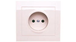 KIER Gniazdo pojedyncze b/u z przesłonami beżowe GP-1WP/01