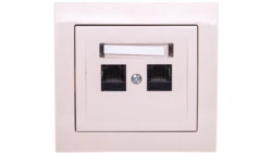 KIER Gniazdo komputerowe podwójne 2xRJ45 kat.5e beżowe GPK-2W/K/01