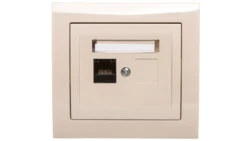 KIER Gniazdo komputerowe pojedyncze RJ45 kat.6 beżowe GPK-1W/K6/01